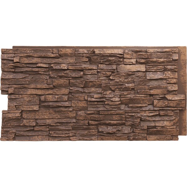 Ekena Millwork 45 3/4"W x 24 1/2"H x 1 1/4"D Canyon Ridge Stacked Stone, StoneWall Faux Stone Siding Panel, Sedona PNU24X48CNSE - main